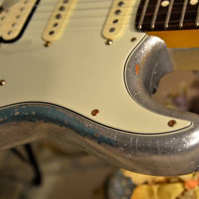 American Fender Stratocaster Silver Sparkle Heavy Relic Custom Shop Texas Specials HSS image 5
