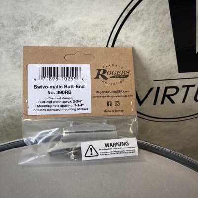 Rogers 390RB Swivo-Matic Snare Butt Plate Reissue Diecast Chrome Snare Drum Part image 3