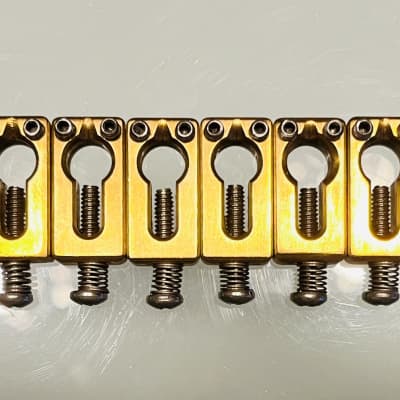 Brass Saddles KEYHOLE Killer Guitar Components 53mm image 7