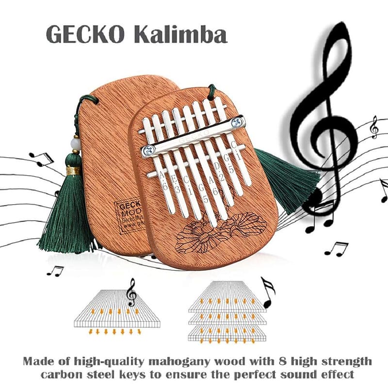 GECKO 8 Key Mini Kalimba Finger Thumb Piano Music Gift for