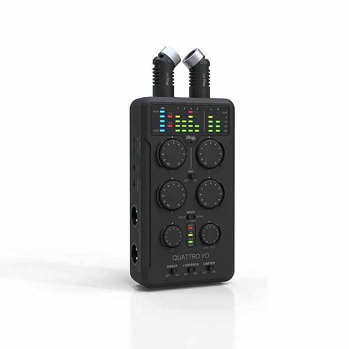 IK Multimedia iRig Pro Quattro I/O 4in/2out Portable Audio & MIDI Interface