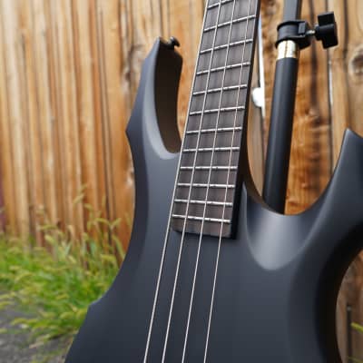 ESP LTD F-4 Black Metal Black Satin 4-String Electric Bass Guitar (2023) image 9
