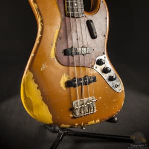 Fender Jazz Bass '73 Custom Relic 1994 Autumn Blaze Metallic image 9
