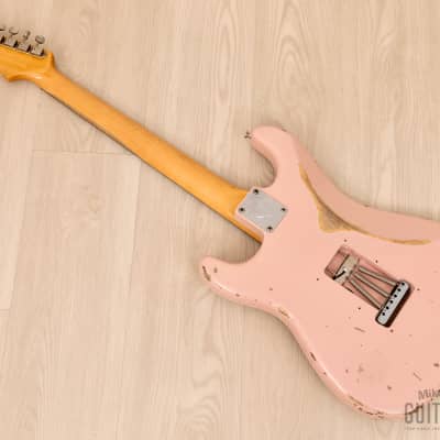2007 Fender Custom Shop NAMM Limited Edition 1962 Stratocaster Relic Shell Pink w/ Case, COA image 12