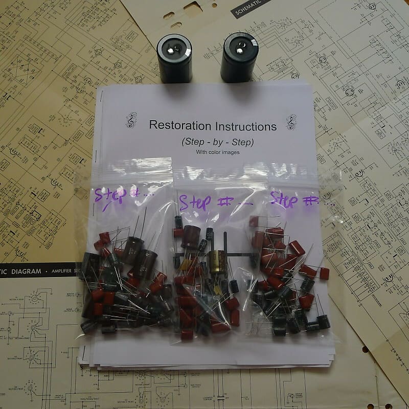 Realistic STA-47 restoration kit filter capacitor repair rebuild fix  			