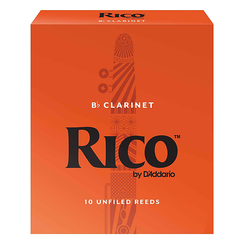 Rico Bb Clarinet Reeds, Strength 3.5, 10-pack image 1