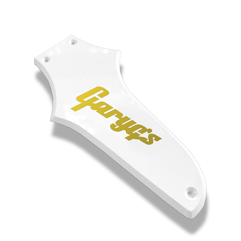 White Truss Rod Cover #5 for Epiphone Thunderbird w/ Gold | Reverb