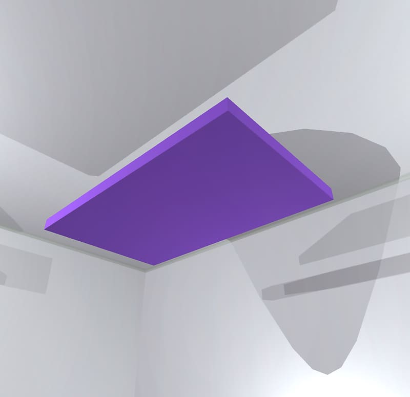 Acoustic Ceiling Baffle Grape 4ftx2ftx2in Reverb