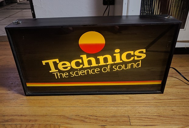 高級感 Technics Sign-1970's-SL1200 Illuminated Store Dealer Vintage トップス
