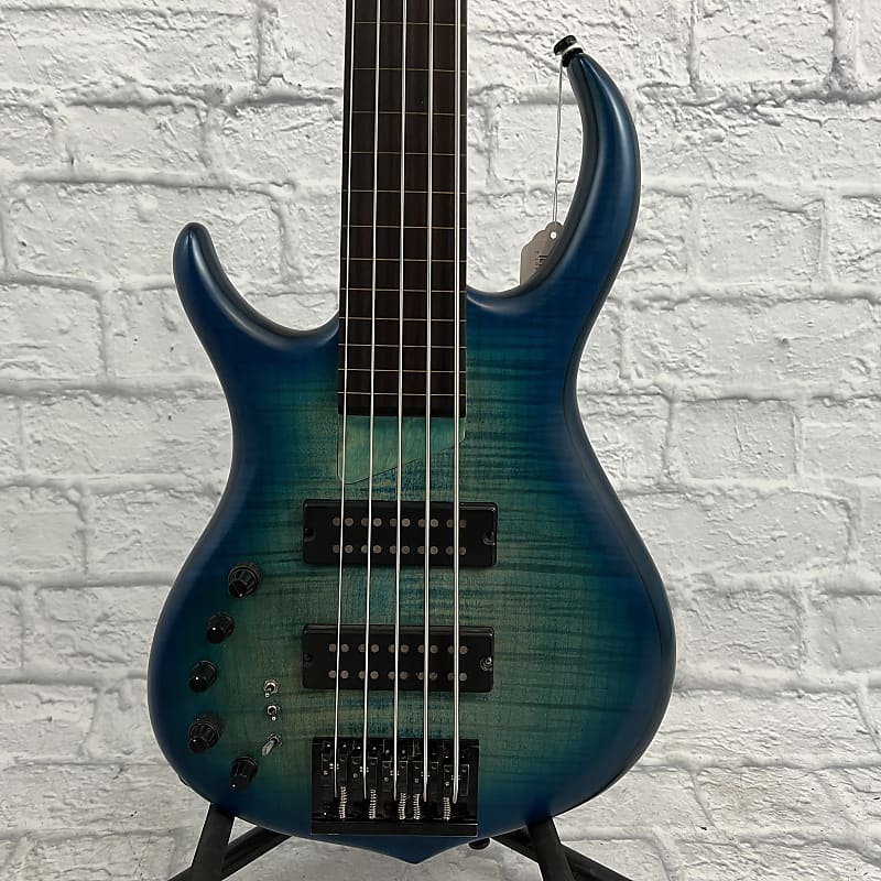 Sire Marcus Miller M7 Left-Handed 5-String Electric Bass - Transparent Blue w/ Gig Bag image 1