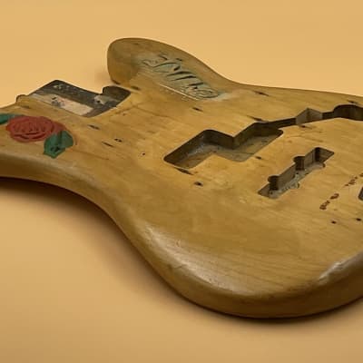 1969 Fender Precision Bass Folk Hippie Art Carved Mike’s Rose Refin Vintage Original Body Modified by John Suhr imagen 5