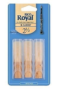 Rico Royal Clarinet Reeds Pack of 3, Strength 2.5 image 1