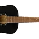 Fender FA-15 3/4 Scale Steel with Gig Bag, Walnut Fingerboard, Black