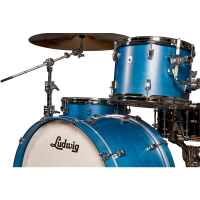 Ludwig NeuSonic 3-Piece Fab Shell Pack With 22" Bass Drum Satin Royal Blue image 5