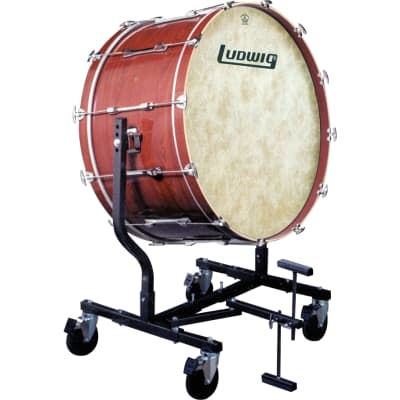 Ludwig LECB86X7GWF 18x36" Mounted Concert Bass Drum with Fiberskyn Heads and LE787 Stand