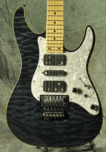 Schecter SD-II-24-AS See Thru Black | Reverb