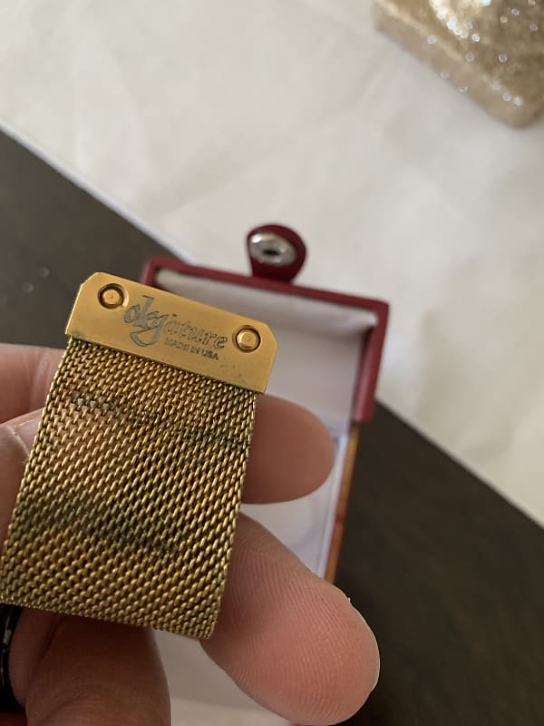 Oleg Tenor Sax Ligature Hard Rubber MPC 2022 Gold Reverb