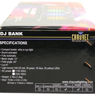 Chauvet DJ BANK RGBA LED Party Light w/ Automated Sound Activated Programs image 4