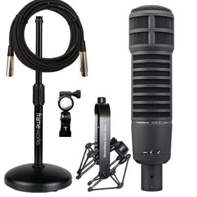 Electro-Voice RE20 Large-Diaphragm Dynamic Microphone - Black BONUS PAK