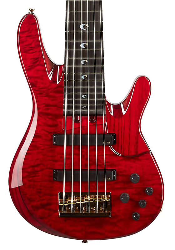 Yamaha John Patitucci Signature TRBJP2CASETDR 6-String Bass w/Case - Translucent Dark Red image 1