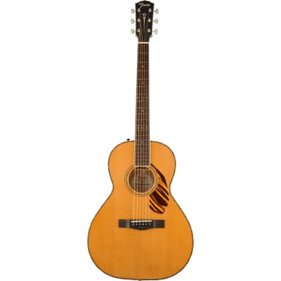 Fender PS-220E Parlor Acoustic Guitar With Case, Ovangkol, Natural image 3