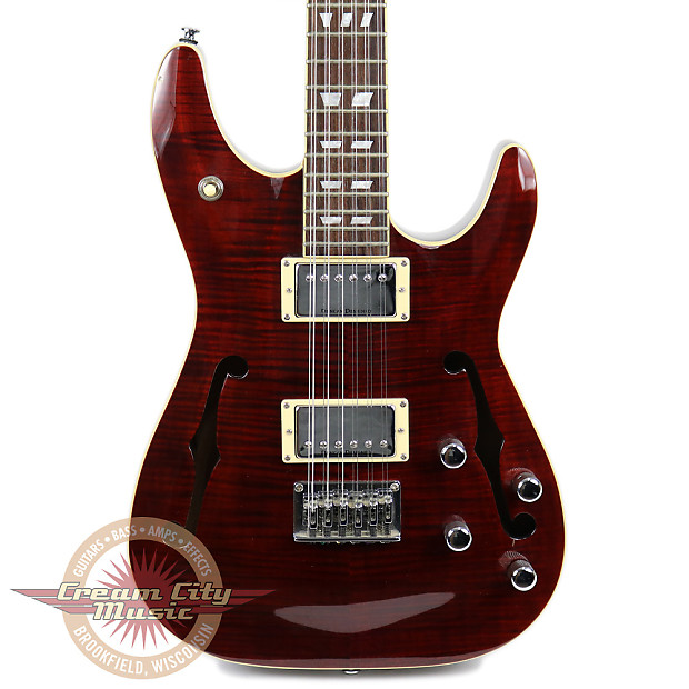 2007 Schecter CSH12 12 String Semi Hollow Body Electric Guitar w