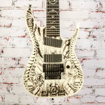 Dean RC7X 7-String Electric Guitar, White Wraith Graphic w/ Bag x0035 (USED) for sale