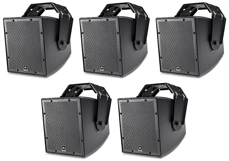 (5) JBL AWC62-BK 6.5&quot; 120 Watt Black Indoor/Outdoor 70V Commercial Speakers  			