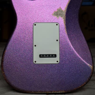 Fender Stratocaster  Standard Custom Relic Nitro Magenta Sparkle image 2