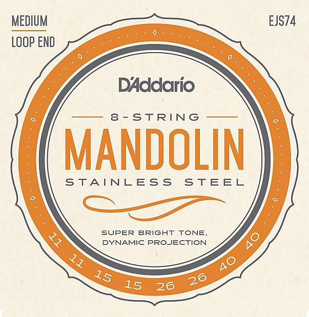 D'Addario EJS74 Mandolin Strings Phosphor Bronze Stainless Steel 11-40 image 1