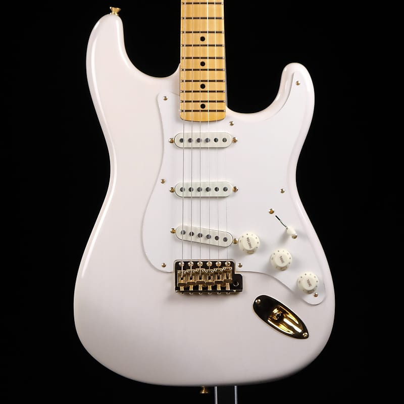Fender Vintage Custom '57 Stratocaster Electric Guitar - Aged White Blonde image 1
