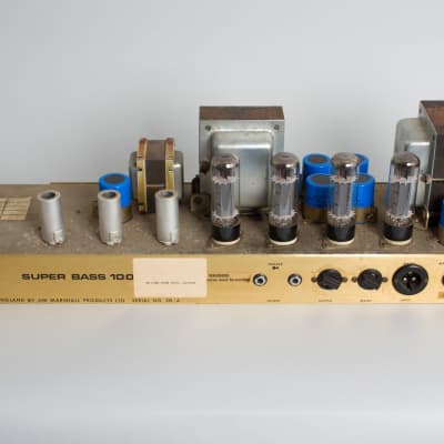 Marshall  JMP Model 1992 Super Bass 100 Tube Amplifier (1973), ser. #SB/A 2951E. image 7