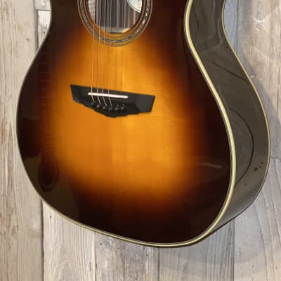D'Angelico Excel Gramercy  Acoustic/Electric Vintage Sunburst Hard Shell Case Included plus Extras ! image 4