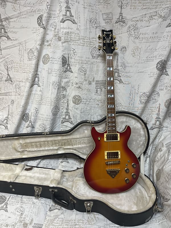 2013 Ibanez AR220 Artist Cherry Sunburst Finish Excellent Plus Super Rare Only Made 2013-2015 Correct Plain Top / Three Ply Binding Gibson Hard Shell Case image 1