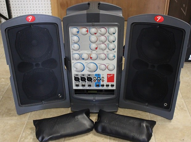 Fender PASSPORT P 150 Portable P.A. System w Brand New Microphones Cables used