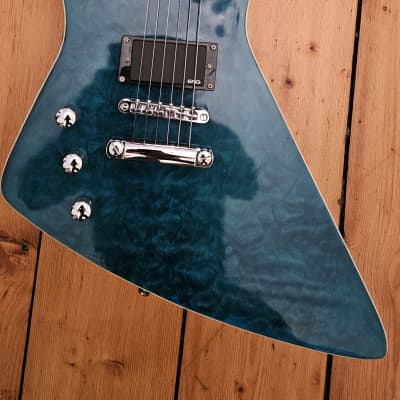 Gaskell Guitar Australia left handed custom Explorer electric with hard case image 2