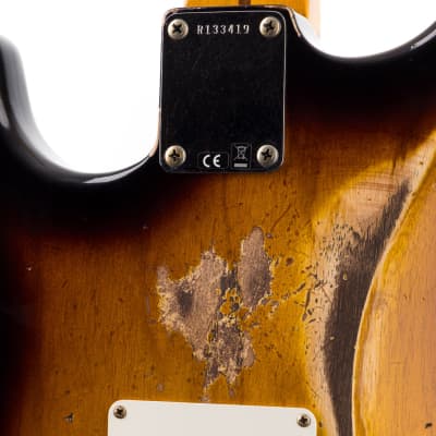 Fender Custom Shop 1957 Stratocaster Heavy Relic, Lark Guitars Custom Run -  2 Tone Sunburst (419) image 13