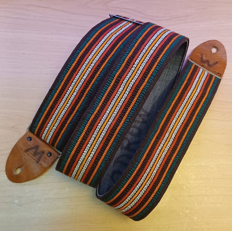 Bobby Lee No-Scratch Guitar Strap 1960s - 1970s - Striped
