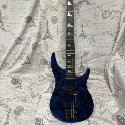 Applause GTX-55 1985 Blue Marble 5-String Bass Made By Ovation