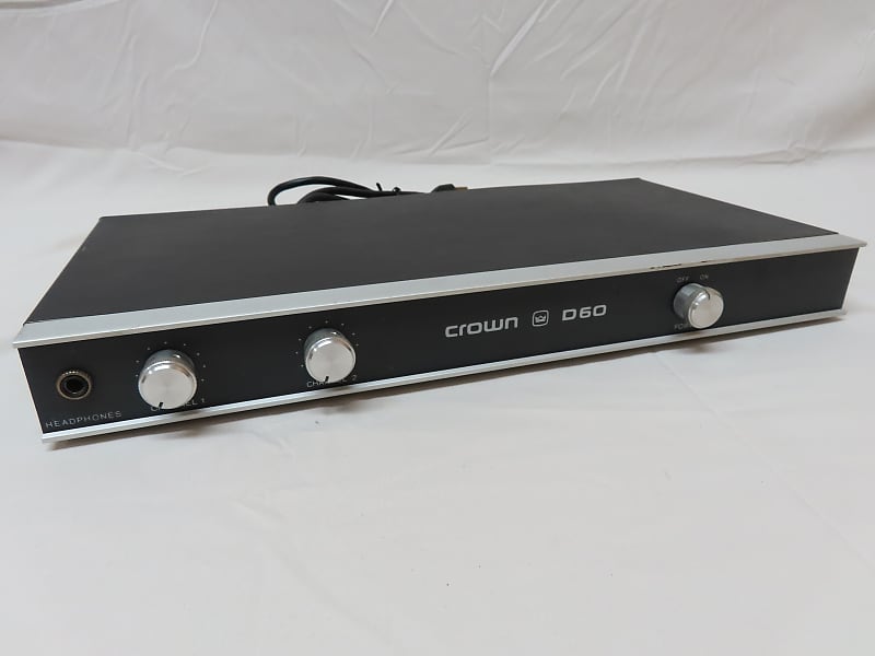 Crown D60 Two Channel Power Amplifier 35 Watts Per Channel Reverb