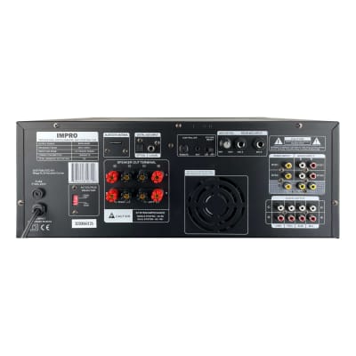 ImPro PMA-1200 1200W Mixing Amplifier Bundle with ImPro UHF-88MXR Wireless Microphones - Gold image 5