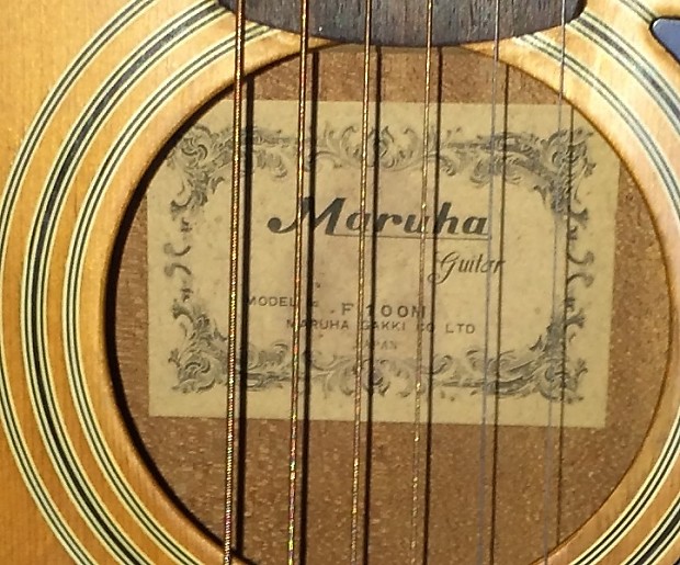 史上一番安い Vintage Maruha F100M Acoustic / Electric Guitar Made in ギター