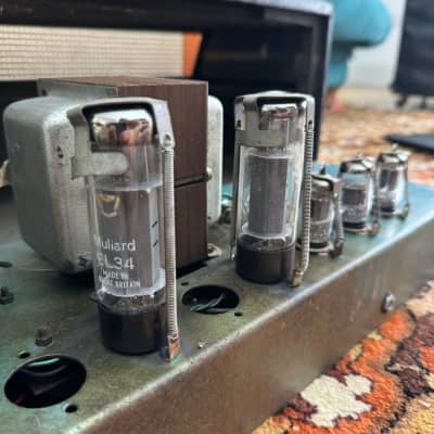 Vintage 1960s Carlsbro CS40-60 EL34 Valve Guitar Amplifier Head w/ Lay Down TFs image 18