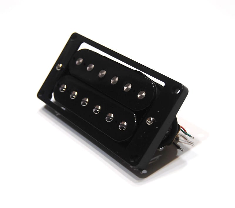 BRAND • Artec HIVB Invader Style Uncovered Adjustable Hexagonal Poles Ceramic Humbucker Electric Guitar Neck Bridge Pickup Set Zebra 27