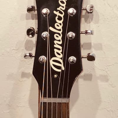 Danelectro 66BT-TRRED Semi-Hollow Double Cutaway Offset Horn Shape Baritone 6-String Electric Guitar image 21