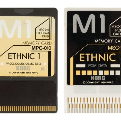 Korg M1 MPC-010 and MSC-10 Ethnic 1 Set Program Cards [USED]