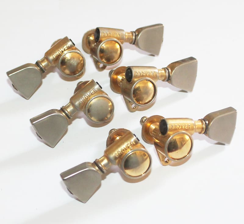 Vintage 1970's Gibson Gold Grover Tuners USA Tulip Buttons Reverb