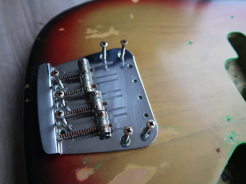 Fender Mustang Bass Bridge 60's 70's Plate , saddles and Reverb