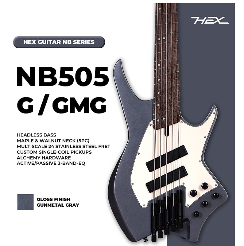 HEX Guitars NB505 Ivory