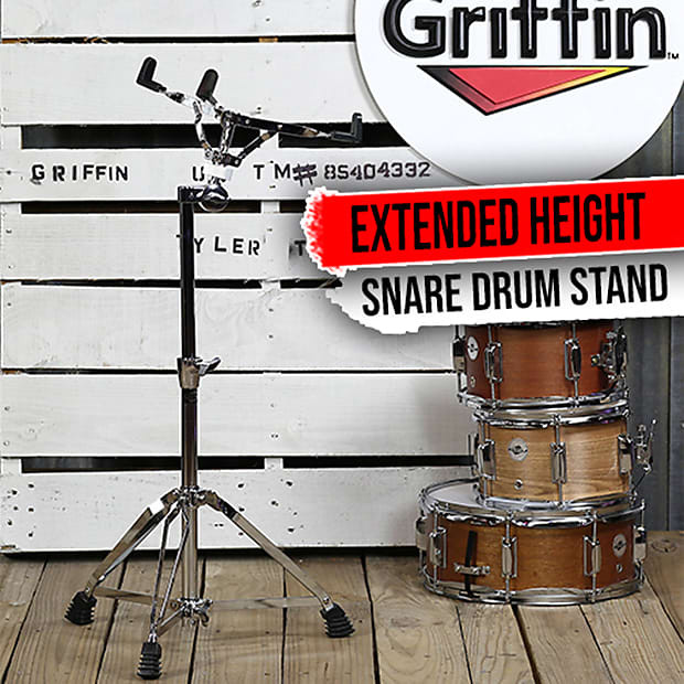 Extended Height Snare Drum Stand GRIFFIN Tall Concert Stand Reverb